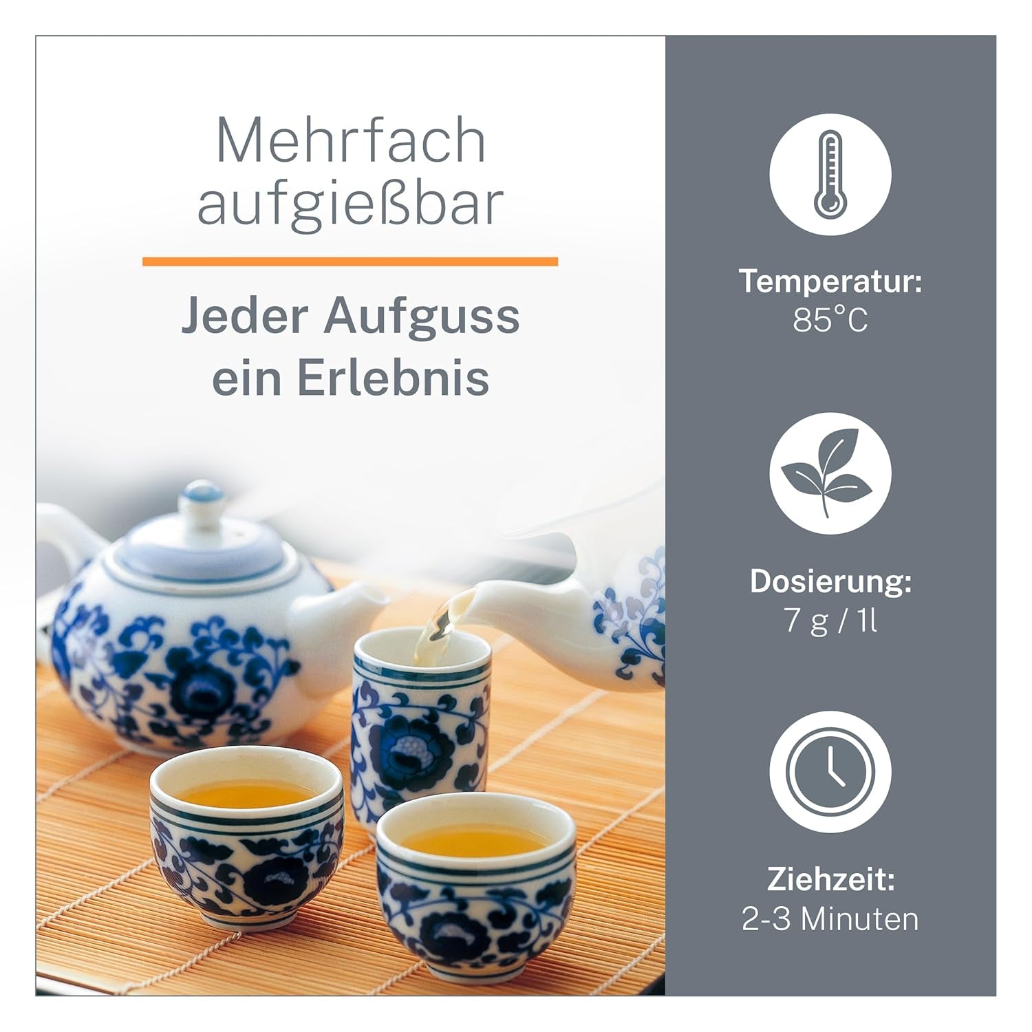 Ti Guan Yin Bio Oolong Tea 100g - Högkvalitativt ekologiskt Oolong-te från Kina - Wu Long (ceremoniell kvalitet) - För teälskare och kännare - Mycupoftea
