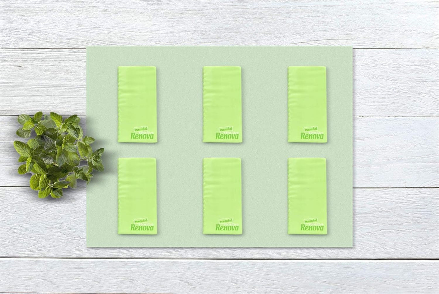Pocket Tissues Renova SENSITIVE MENTHOL 6-pack Vanlig vit 1 st (pack om 6)