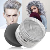 Tillfällig hårfärg, styling hårton för män kvinnor, naturlig hårpomada, hårfärgningsvax för fest, cosplay och halloween, 4,23 oz (silvergrå) Naty Shop hårfärg 2 silvergrå
