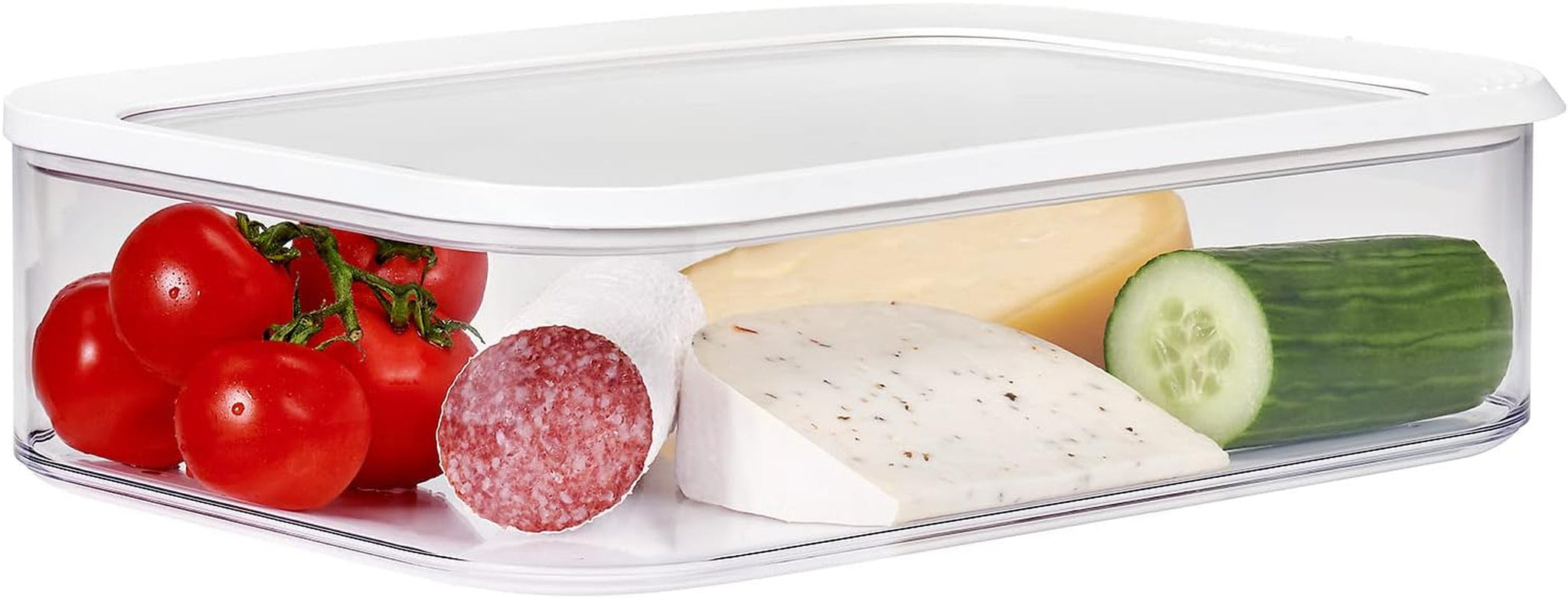 Mepal - Modula XXL Kylskåp Förvaringslåda - Matbehållare med lock - Köksarrangör och plastförvaringslåda - Stapelbar och läckagesäker Kylskåp - 4800ml - White Naty Shop Matförvaringslådor Standardtitel