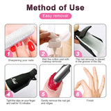 Hanyousheng Nagellackentferner Clips, Nagel Clips, 10 Stück Schwarz Nagelclips, Nagel Klammer, Nails Art Gel Cap, Soak off Clip Cap UV Gel Poliermittel Entferner Wrap Nail Tool