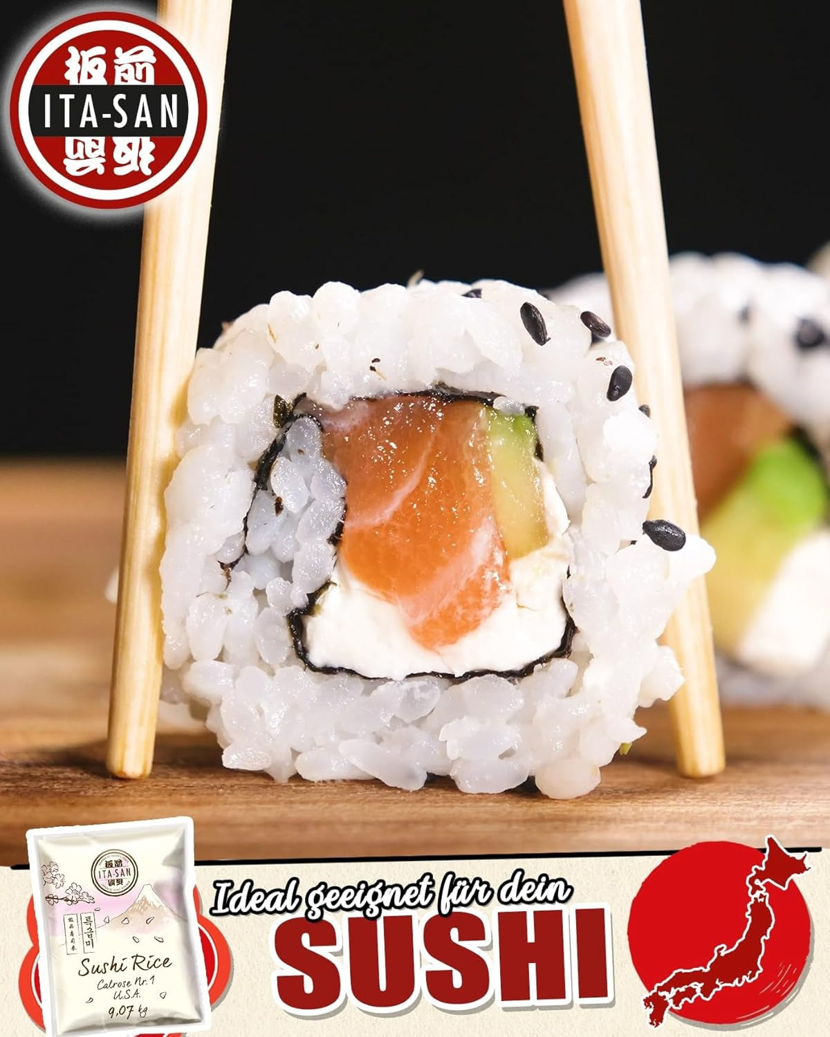 ITA-SAN Calrose / Ris för sushi, 1 paket (1 x 9,07 kg)