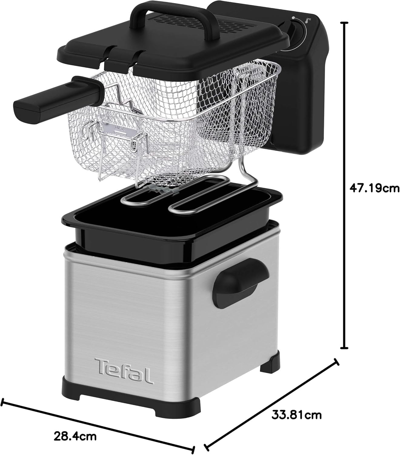 Tefal Family Pro Access 4.0L, 3000 Watt, semi-professionell, med olja, avtagbar oljetank, kylzonsteknik Vitvaror Naty Shop