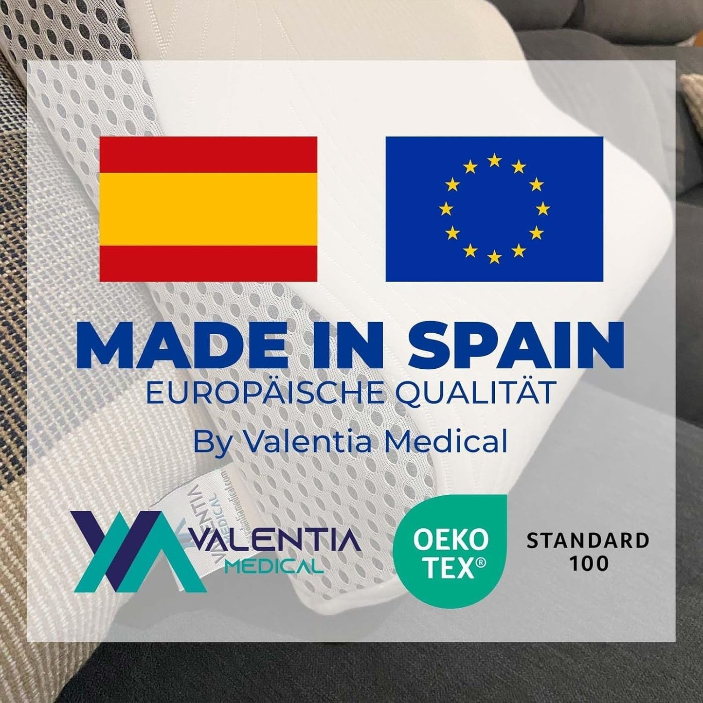 Valentia Medical Memory Foam Nackstödskudde Ortopedisk Nacksmärtskudde Memory Foam Nackkudde Ultra Mjukt Tvättbart överdrag Cervikala Ortopediska Kuddar Naty Shop