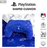 Character World: Officiellt licensierad Playstation Controller-formad kudde, handenhetsdesign, fylld plyschkudde | Perfekt för sovrums- eller lekinredning, blå Naty Shop standardkuddar