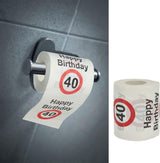 Set med 4 toalettpapper "Grattis på 40-årsdagen" │40-årsdagen 24 meter 2-tyger 180Gr/Qm │ Toalettpappersmotiv toalettpapper (4 x toalettpapper 40)