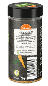 Ostmann Gewürze - Gemüse BBQ Mix | Gewürzzubereitung für Gemüse | Mediterrane Kräuternote für Grillgemüse, Tofu und Co. | 120 g i en sil