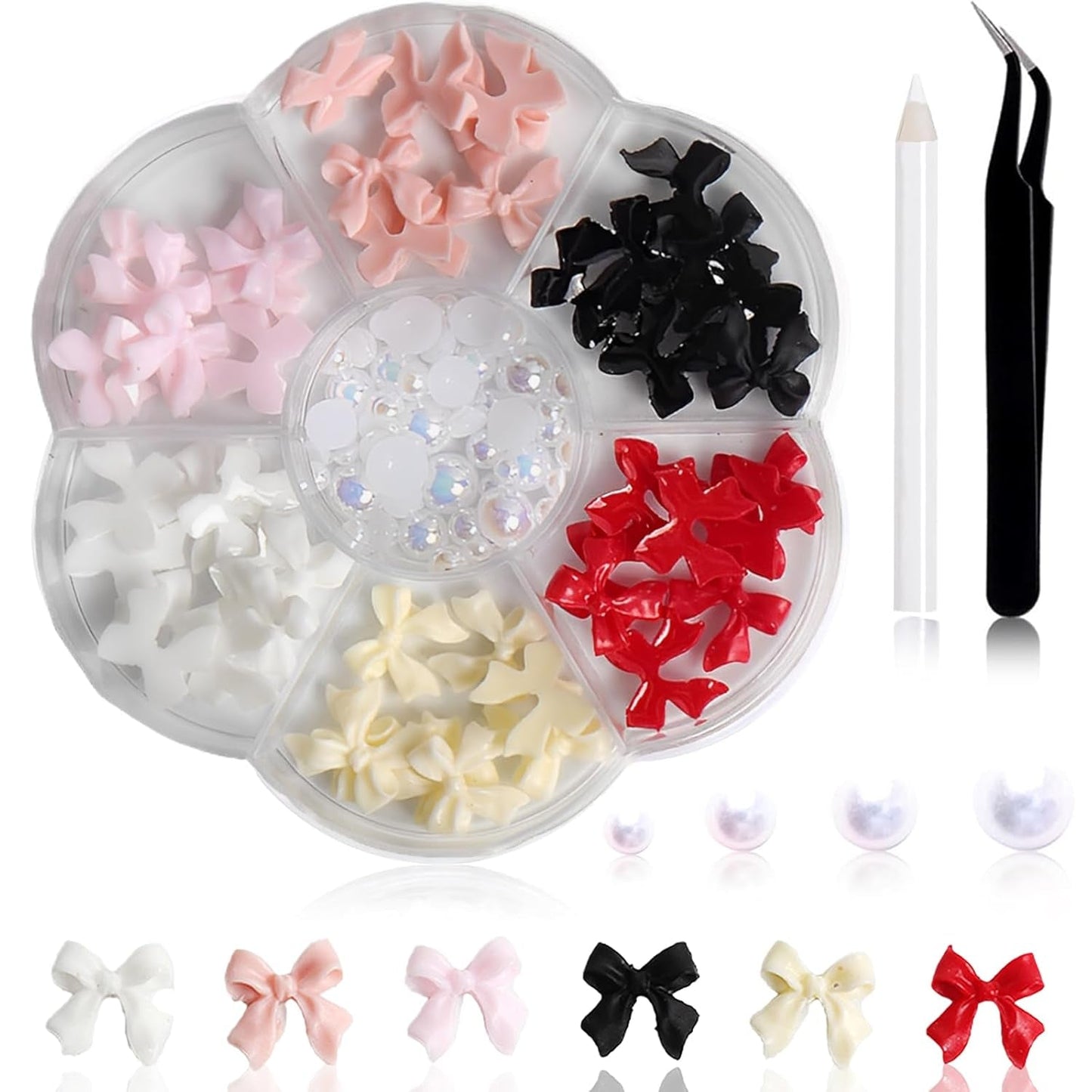 1 Karton Nail Art Charms, 3D Flowers Nagelkunst Charms, Acryl Blumen Nagel Strass Mit Ornamenten, Nagel Edelsteine, Nagel Zubehör Für Mädchen, Nagelkunst Dekoration, DIY Handwork Nail Design