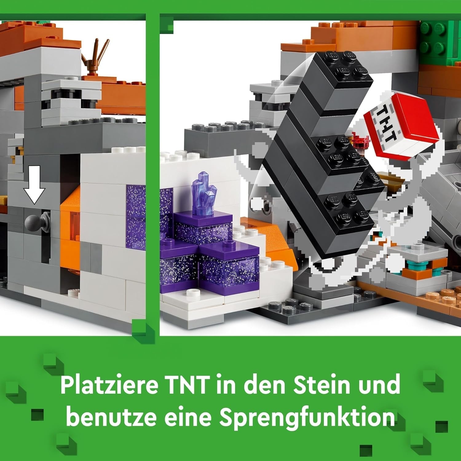 LEGO Minecraft Badlands Mine Videospelsgruvleksaksset för pojkar och flickor i åldrarna 8+ Kul byggstenar Äventyrsset Födelsedagspresent 21263 Byggset Besuche den LEGO-Store