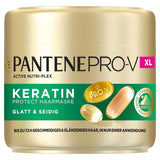 Pantene Pro-V Smooth & Silky Keratin Protect Hair Mask 500ml för lockigt och torrt hår, Upp till 72 timmars slätt och glänsande hår i en enda applicering, Med Pro-V formula och Active Nutri-Plex Hair mask Naty Shop Hair mask (500ml)