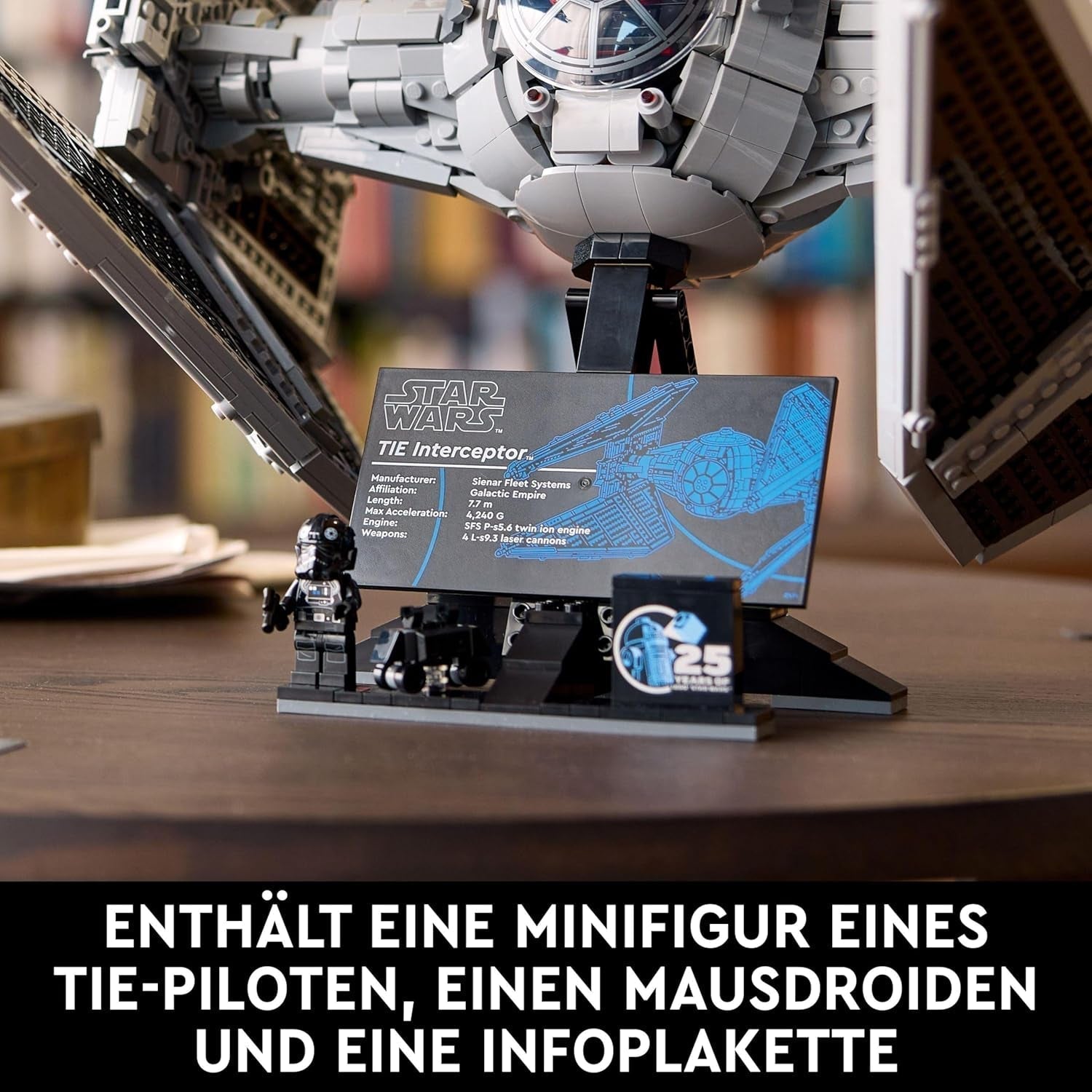 LEGO Star Wars Tie Interceptor Ultimate Collector Series Kreativt byggset för vuxna Starfighter Brick Model Fan Present Samlarobjekt Ucs Set 75382 Byggset Besuche den LEGO-Store