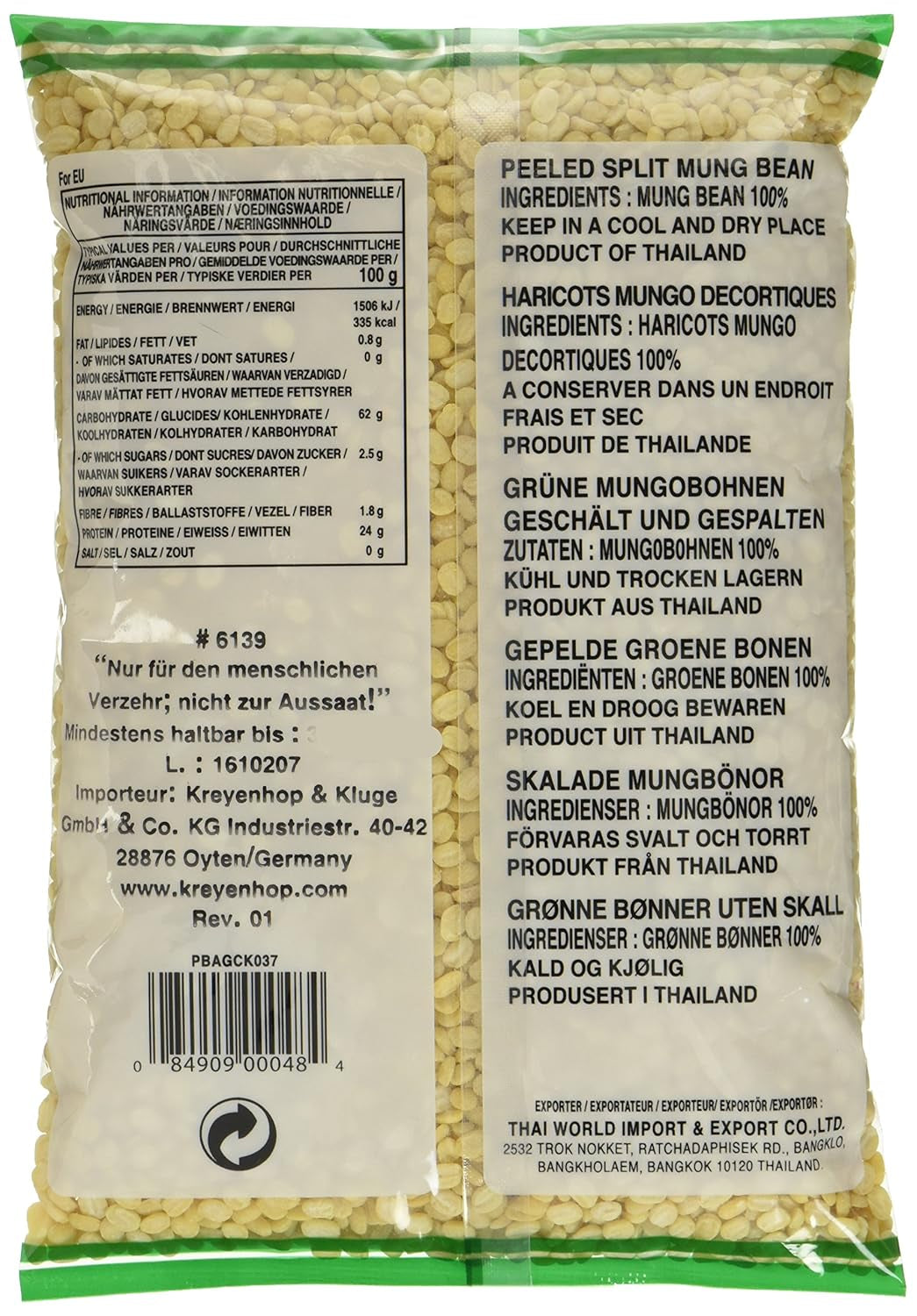 Cock mungbönor, gröna (1 paket x 400g)