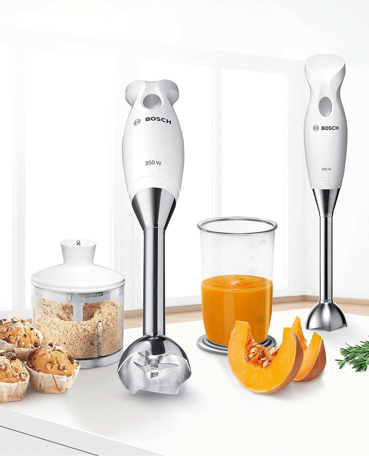 Haushaltsgeräte MSM6B500 Stativblandare, 350 W, Silber/Weiß Kitchen Naty Shop
