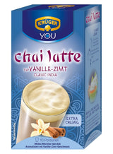 KRÜGER YOU Chai Latte Vaniljkanel, omedelbar förberedelse för mjölkdrycker, smaksatt med vanilj och kanel, 250 g (10 påsar à 25 g)