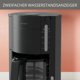 Krups F30908 ProAroma Espressomaskin med filter och glaskaraff, kapacitet 1,25 l, 10-15 koppar, 1050 W, svart