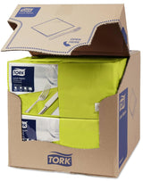 Tork 477840 Lime Lunchservetter / 2-lagers servetter för små måltider eller mellanmål / Avancerad kvalitet / 10 X 200 (2000) pappersservetter / 32,6 X 33 Cm (L X B) / 1/4 vikning