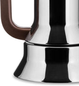Alessi 9090/6 Espresso med 6 koppar för induktion, rostfritt stål, silver, 15,5 x 13,5 x 27 cm