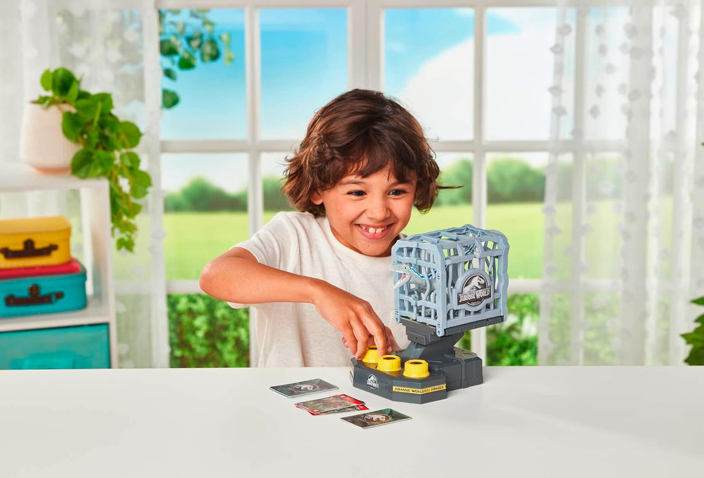 EPOCH-spel, Jurassic World - Cage Breaker, 7523, Dinosaur Toy, Brädspel för barn från 4 år och uppåt