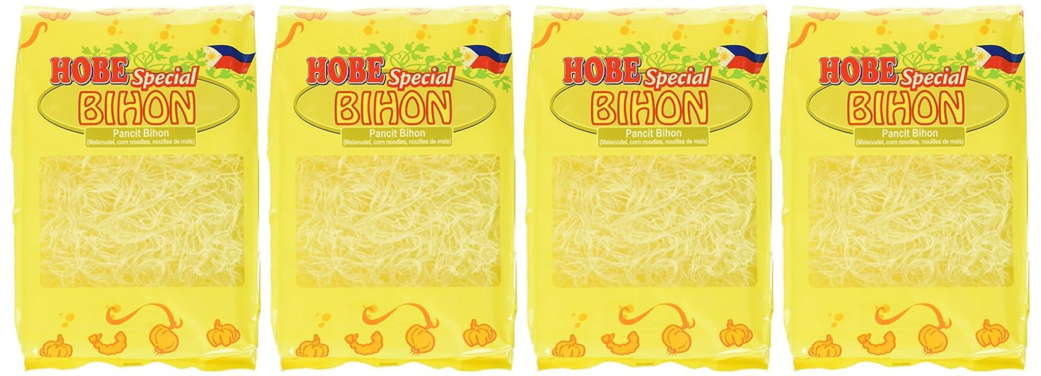 Pancit Bihon-nudlar, förpackning om 4 (förpackning om 4 x 227 g)