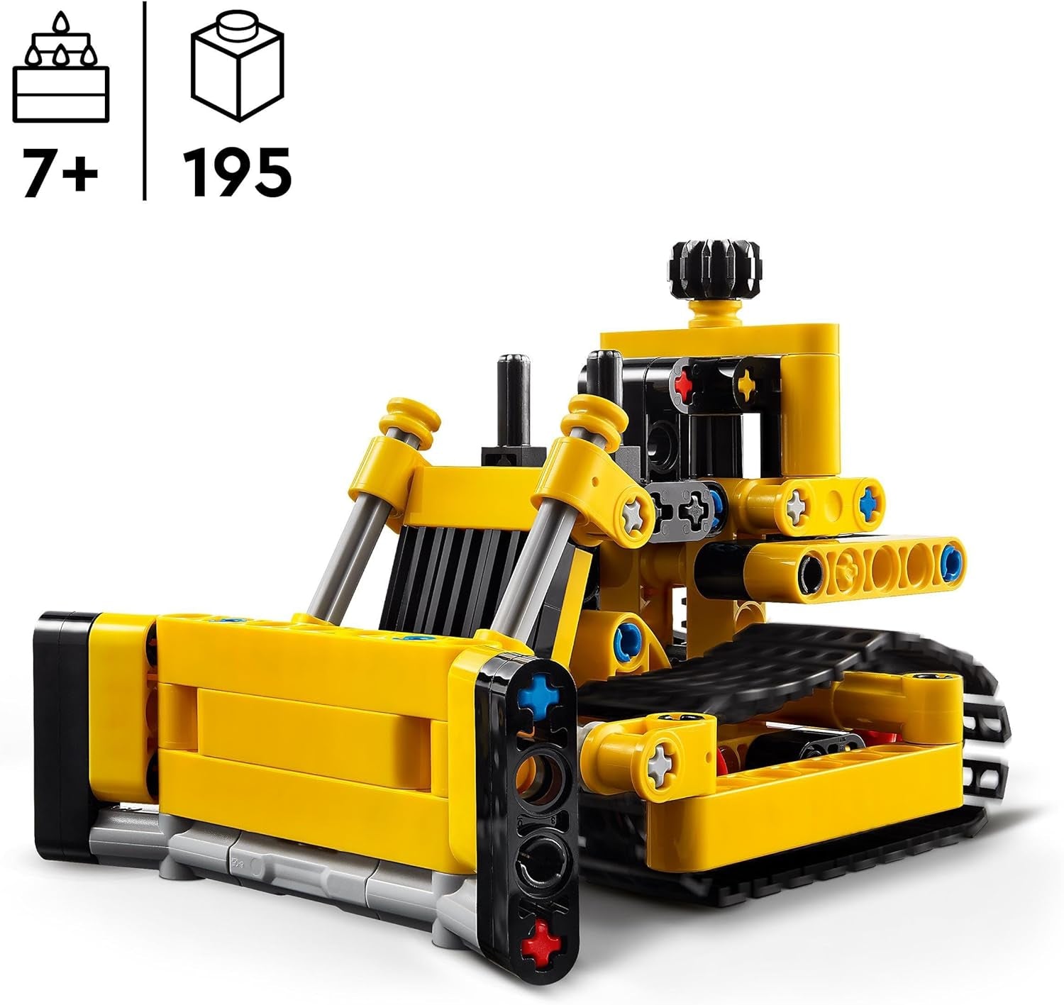 LEGO Technic Heavy Bulldozer Byggleksak Bulldozer Lägg till på din byggarbetsplats Byggleksak för barn Teknisk present för pojkar och flickor 7 år 42163 Byggset Besuche den LEGO-Store