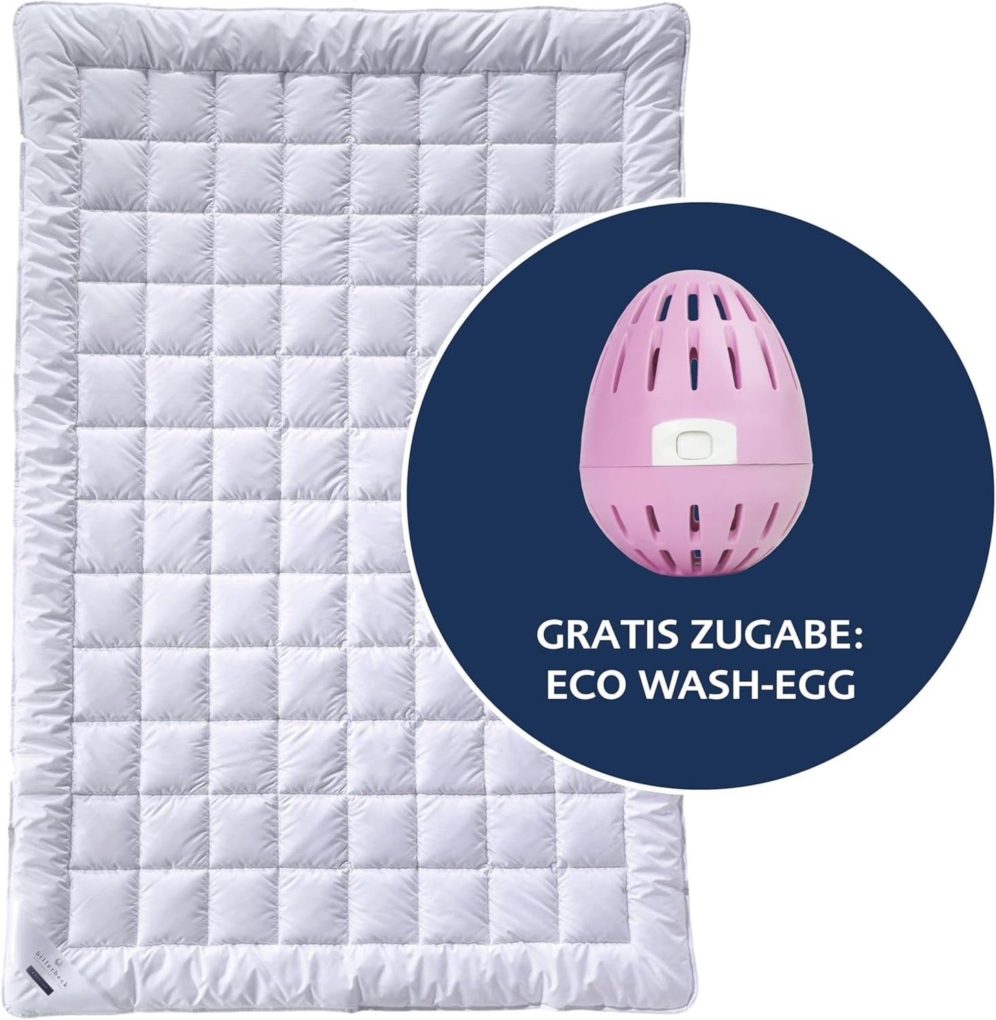 Billerbeck E22 Wash-Star UNO täcke - helårstäcke - 135 X 200 cm - fibertäcke - Magicfill® - ihåliga fibrer, 100 % polyester - med Eco Wash-Egg Quilts och täcken Naty Shop Sommarljus (Sl) 135 X 200 Cm