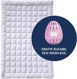 Billerbeck E22 Wash-Star UNO täcke - helårstäcke - 135 X 200 cm - fibertäcke - Magicfill® - ihåliga fibrer, 100 % polyester - med Eco Wash-Egg Quilts och täcken Naty Shop Sommarljus (Sl) 135 X 200 Cm
