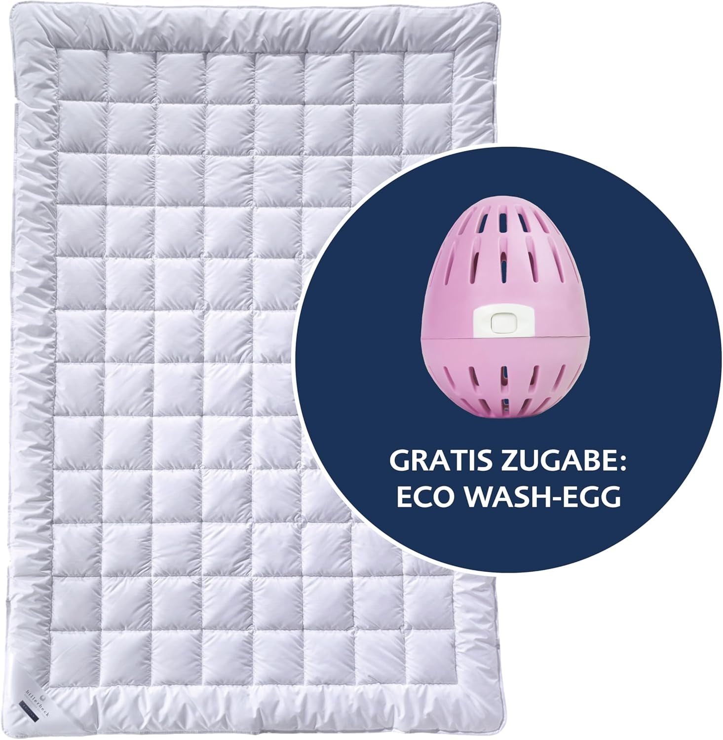 Billerbeck E22 Wash-Star UNO täcke - helårstäcke - 135 X 200 cm - fibertäcke - Magicfill® - ihåliga fibrer, 100 % polyester - med Eco Wash-Egg Quilts och täcken Naty Shop Sommarljus (Sl) 135 X 200 Cm