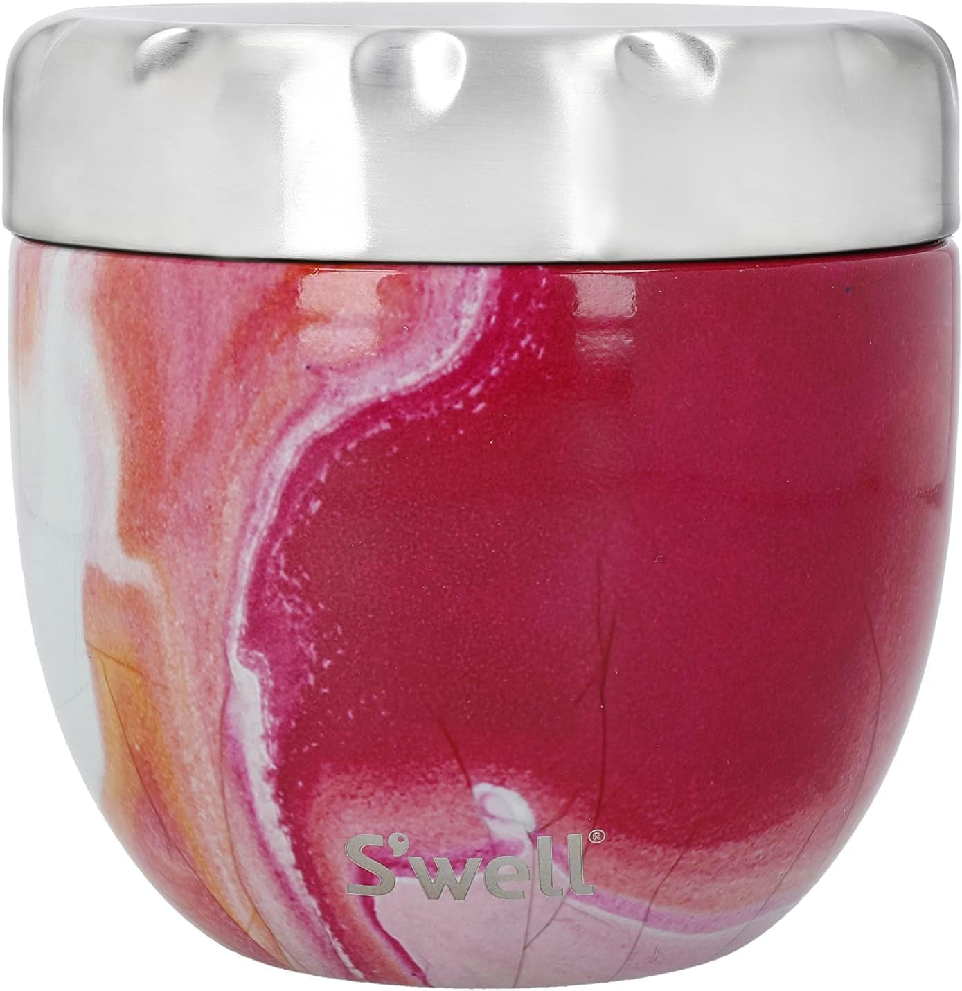 Äter 2-i-1 matskål med skruvlock, 636 ml, rosa agat, trippelisolerad läckagesäker dricksflaska för resor, upp till 11 timmar kall/7 timmar varm matförvaringslådor Naty Shop Standardtitel