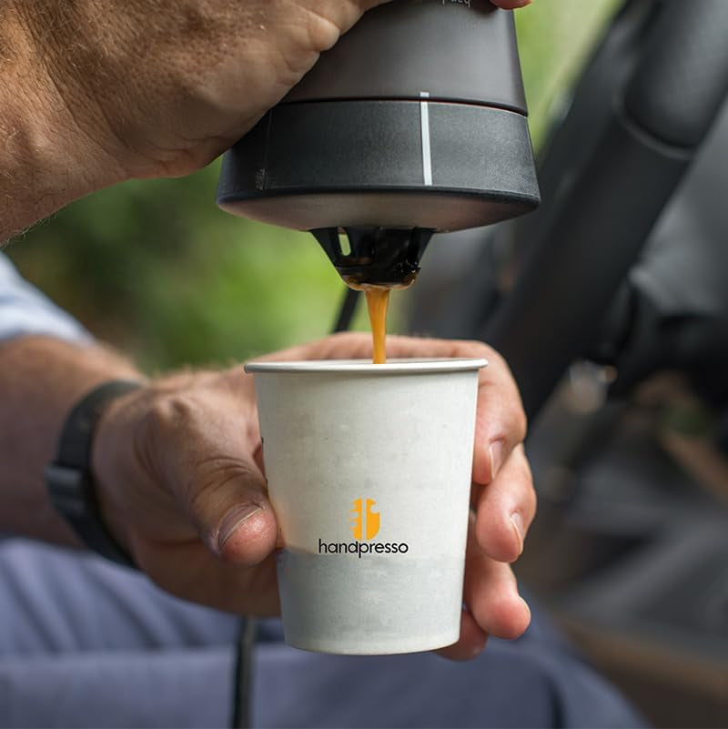 Handpresso - Handkaffe Auto 21000 | 12V bil espressomaskin - 12 volt espressomaskin för bilar | Senseo Pad Espressobryggare för bilar - 12V Travel Espressobryggare | 12 volt espressor för husbilar