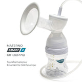 Nuvita Effektiv dubbelpumpsats för Materno Smart X - 1287KDX | Komplett uppsättning tillbehör, anti-kolikflaska godkänd av Aio Accesorii Hrana si Alattare Bebe Naty Shop