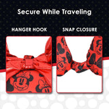 Full Concept One Disney Minnie Mouse rese-nackkudde med 3D-öron och fjäder för flygplan, bil och kontor, bekväm och andningsbar, röd/svart Naty Shop-resekuddar