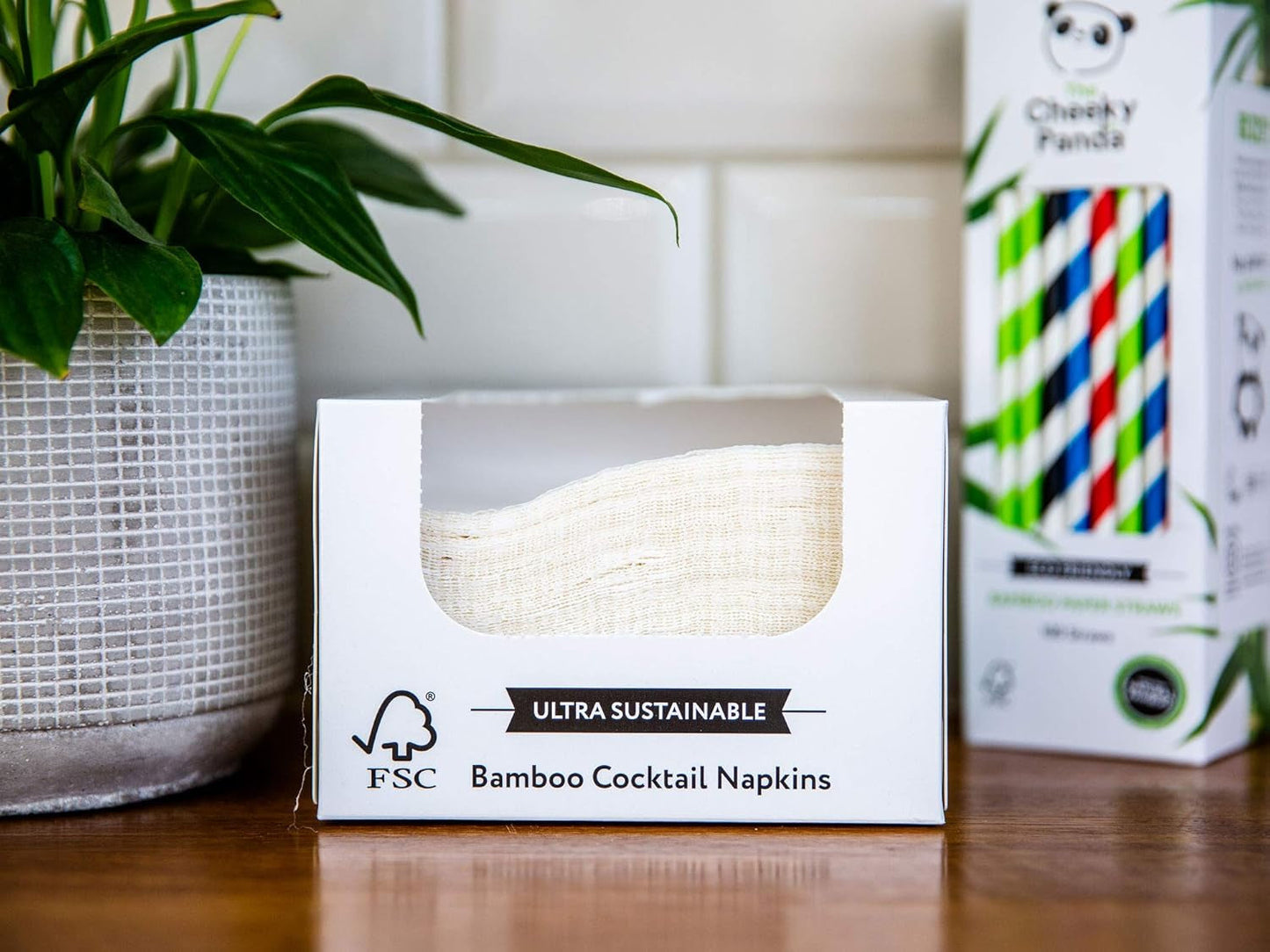 The Cheeky Panda Bamboo Cocktail Servetter | vita servetter 100 stycken pappersservetter