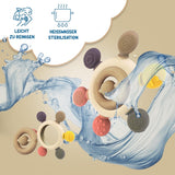 Babybitring med nappkedja - Tandningshjälp - Babyleksak 0-6 månader - Nyfödda Essentials - BPA-fri barnleksak - presentidéer för spädbarn
