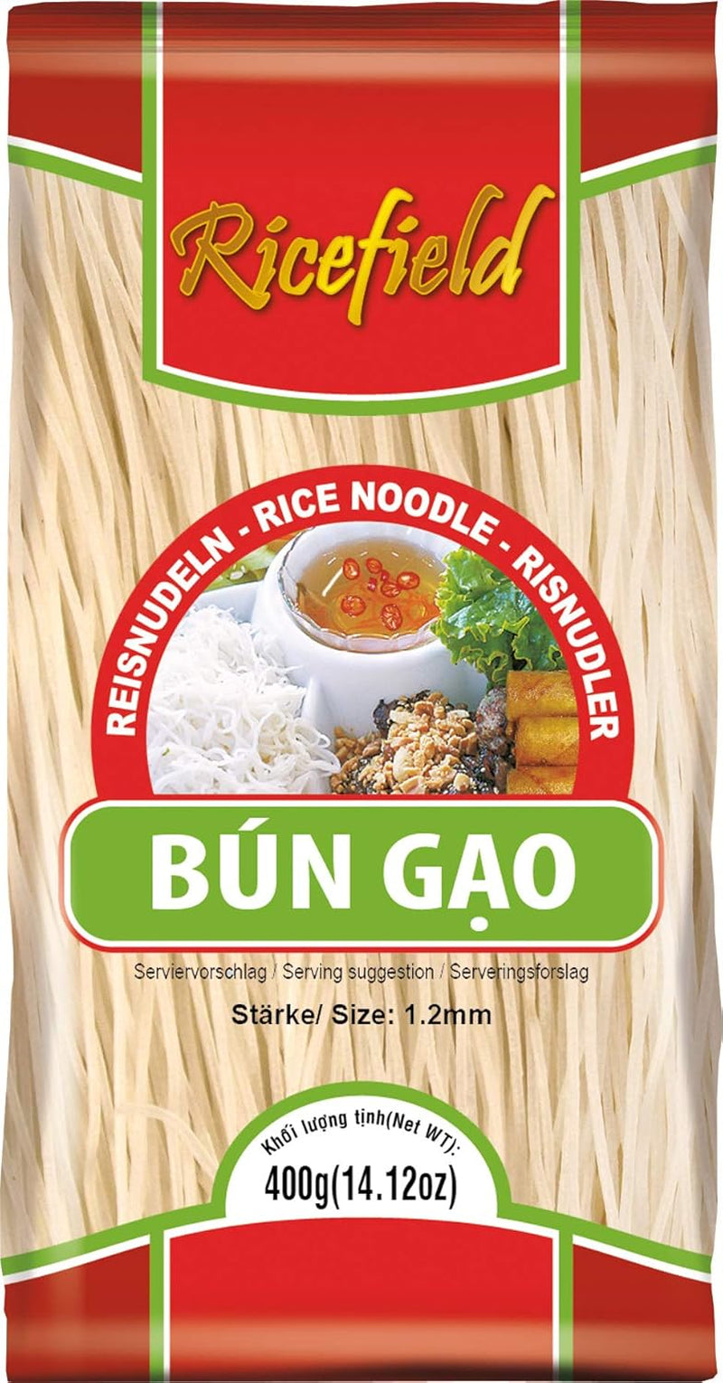 Ricefield Rice Nudlar, Vermicelli, 1,2 mm, Bun Gao (1 x 400 g)