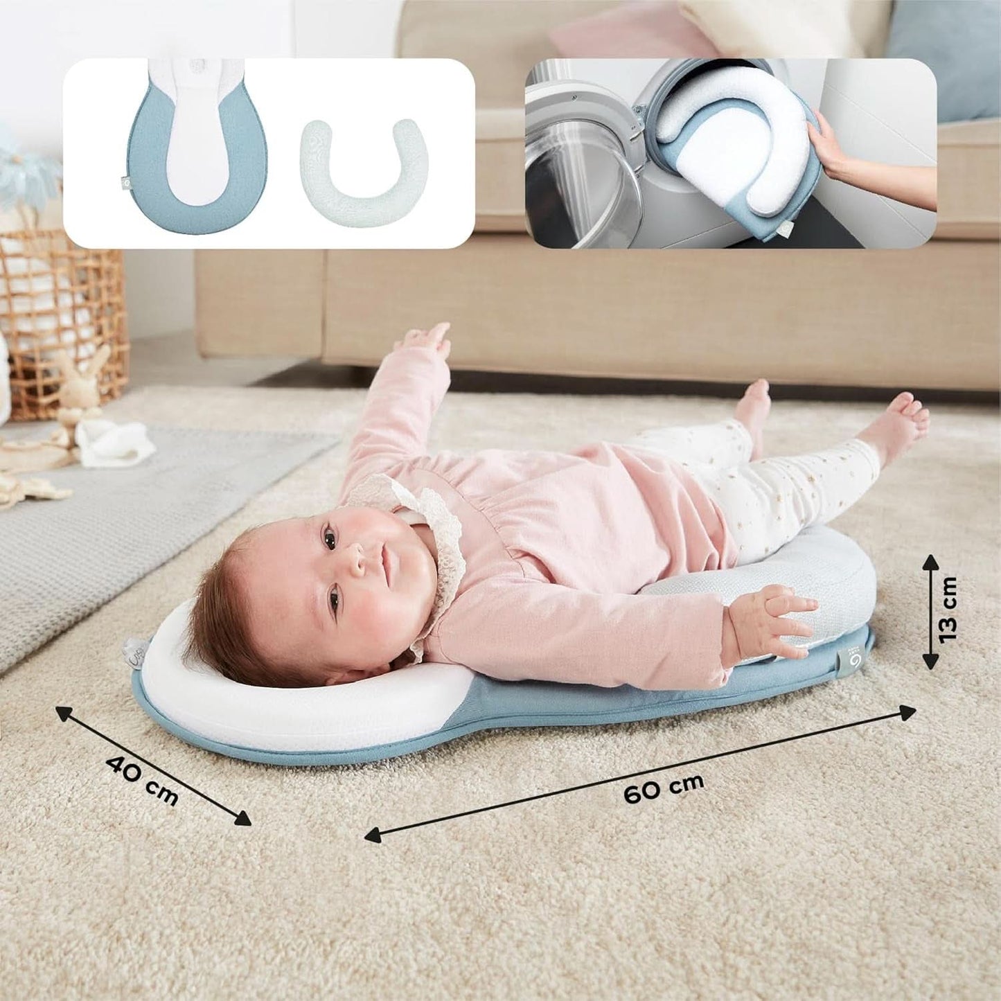 Babymoov Cosydream Mosaic positioneringskudde för bebisar för att lindra kolik och förhindra plagiocefali, 0-3 månader Tillbehör Mat och Amning Bebe Naty Shop