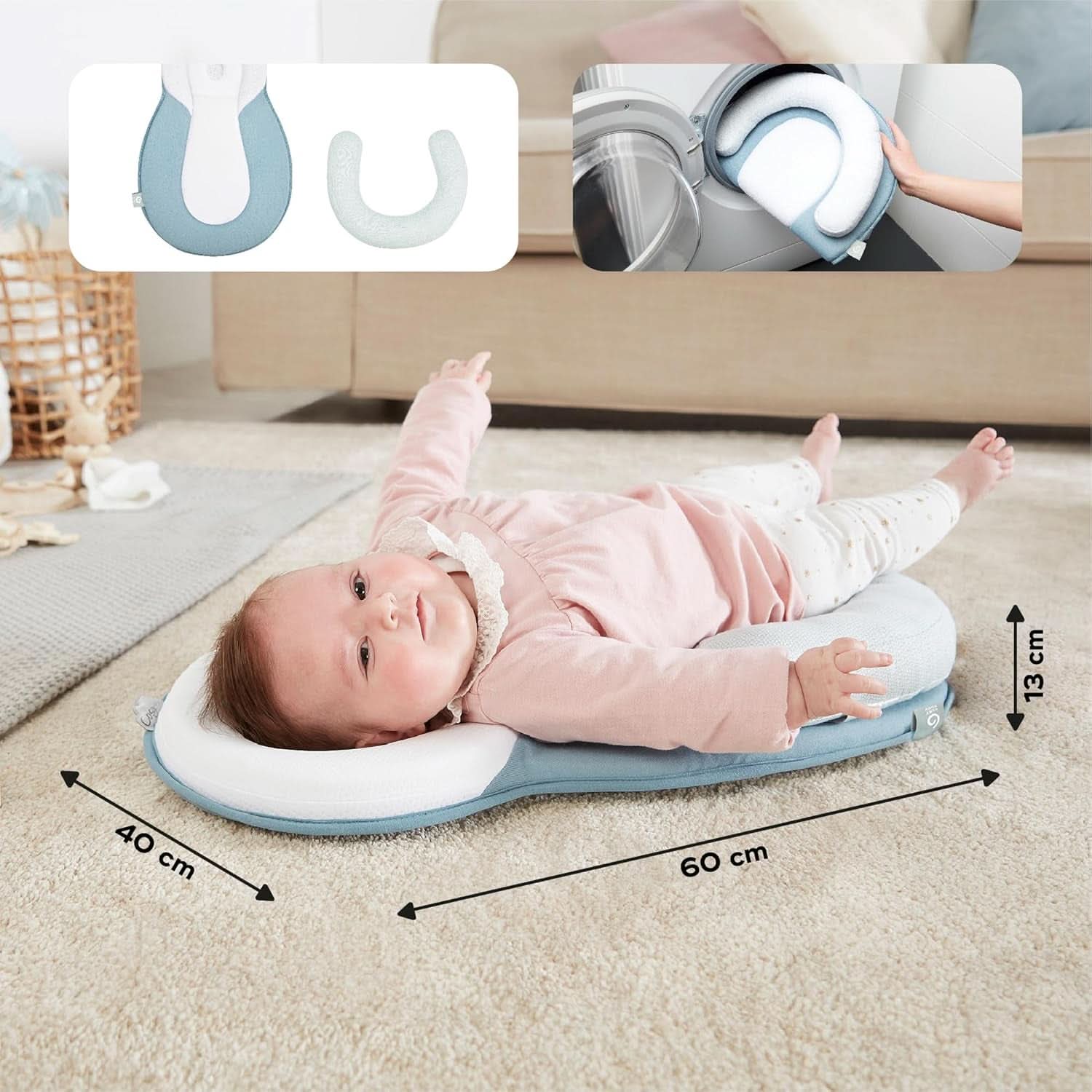 Babymoov Cosydream Mosaic positioneringskudde för bebisar för att lindra kolik och förhindra plagiocefali, 0-3 månader Tillbehör Mat och Amning Bebe Naty Shop