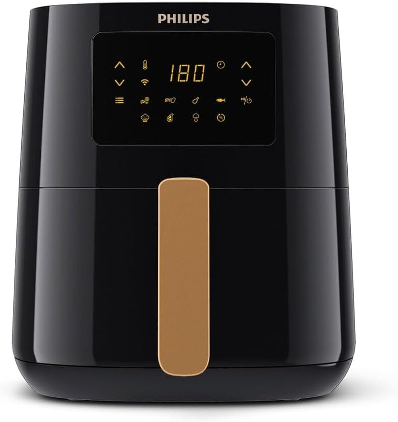 Philips 3000Er Airfryer XL - Rapid Air-teknik, stekning med upp till 90 % mindre fett, kapacitet 1,2 kg, 6,2 liter, pekskärm Vitvaror Naty Shop Schwarz Trådlös anslutning 4,1 L
