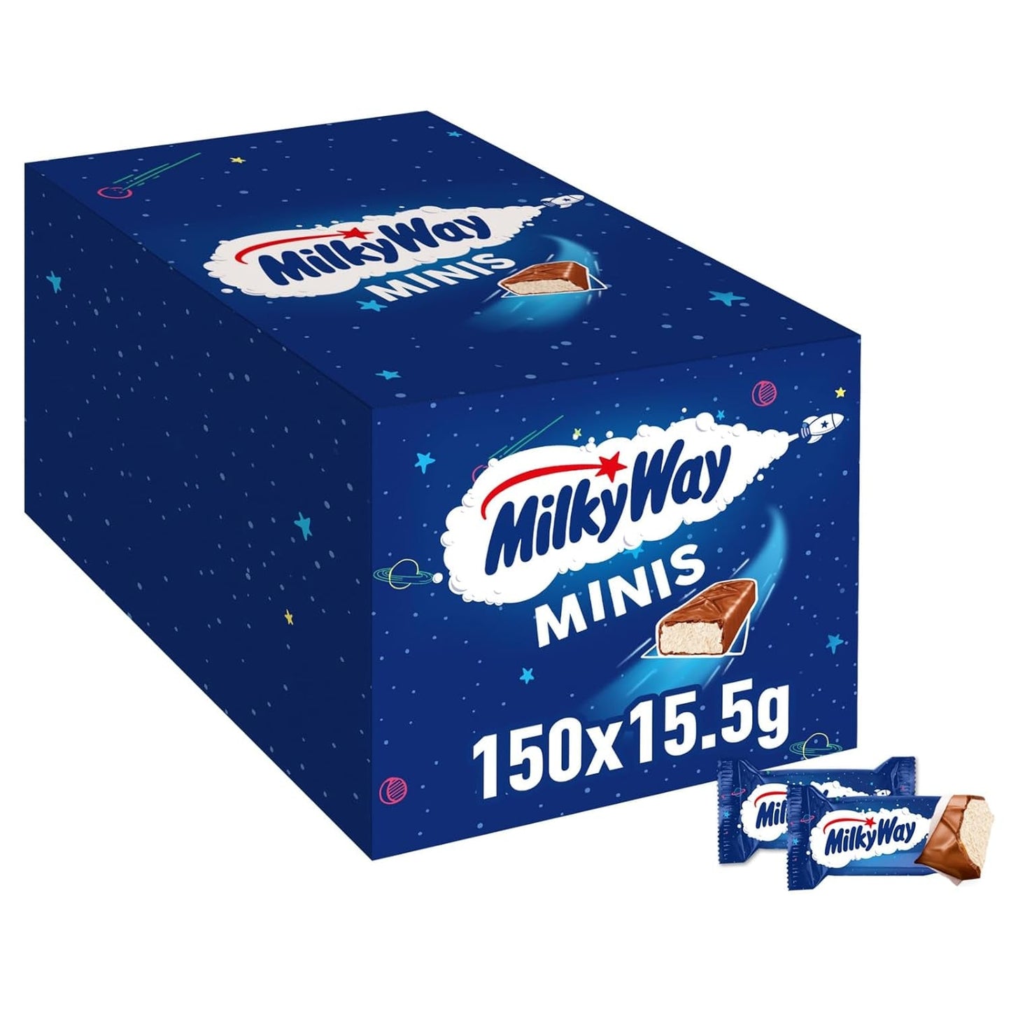 Minichokladkakor, chokladförpackning, lättmjölksgrädde, 150 x 15,5 g, 2,3 kg