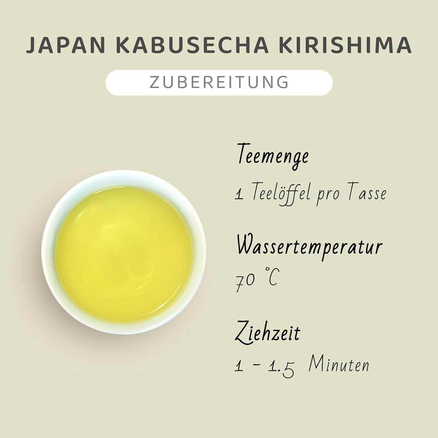 Japanskt Kabusecha Kirishima grönt te, japanskt Kabuse Sencha, Premium löst grönt te, inga tillsatta smaker | Wondertea japanskt grönt te Kabusecha (50 g)