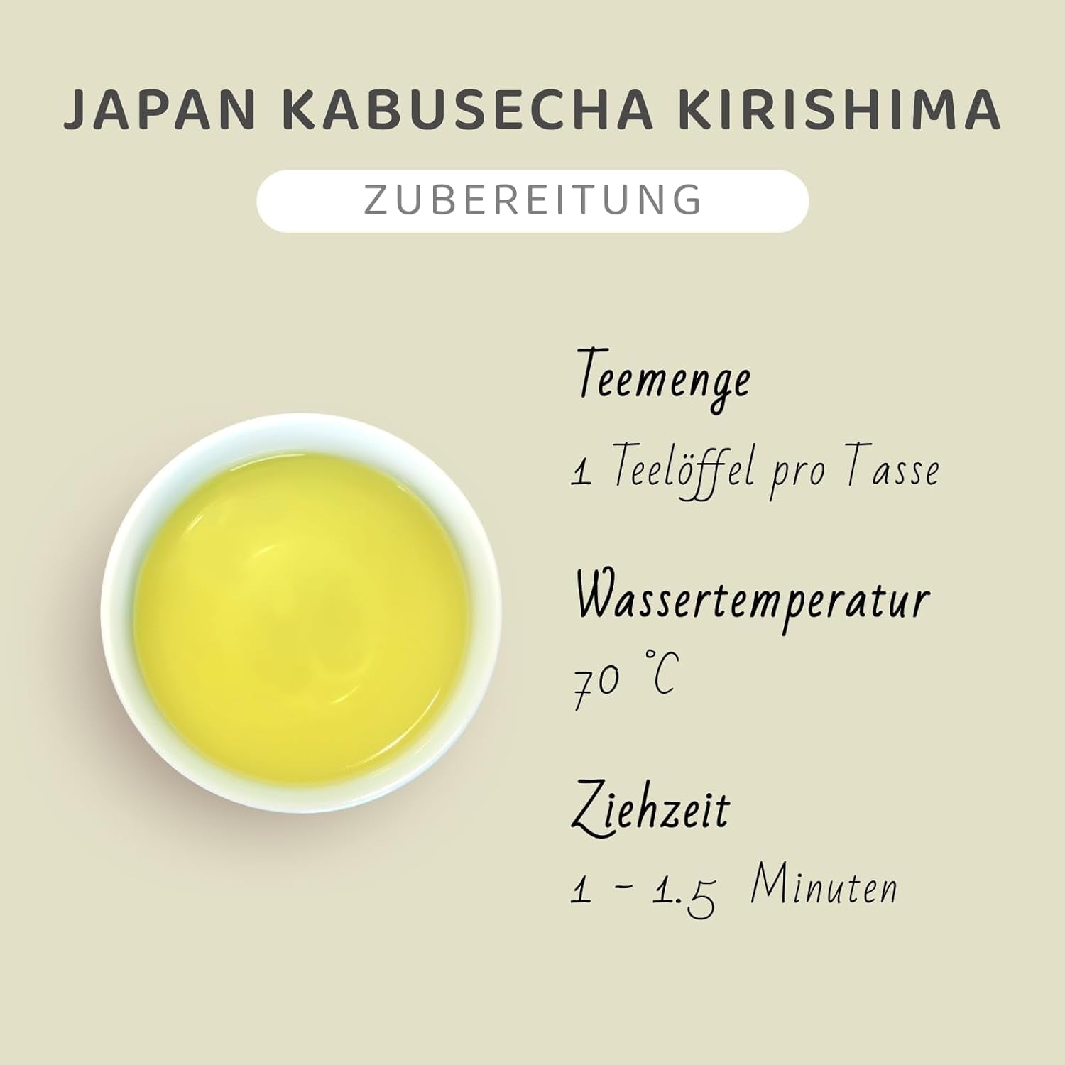 Japanskt Kabusecha Kirishima grönt te, japanskt Kabuse Sencha, Premium löst grönt te, inga tillsatta smaker | Wondertea japanskt grönt te Kabusecha (50 g)