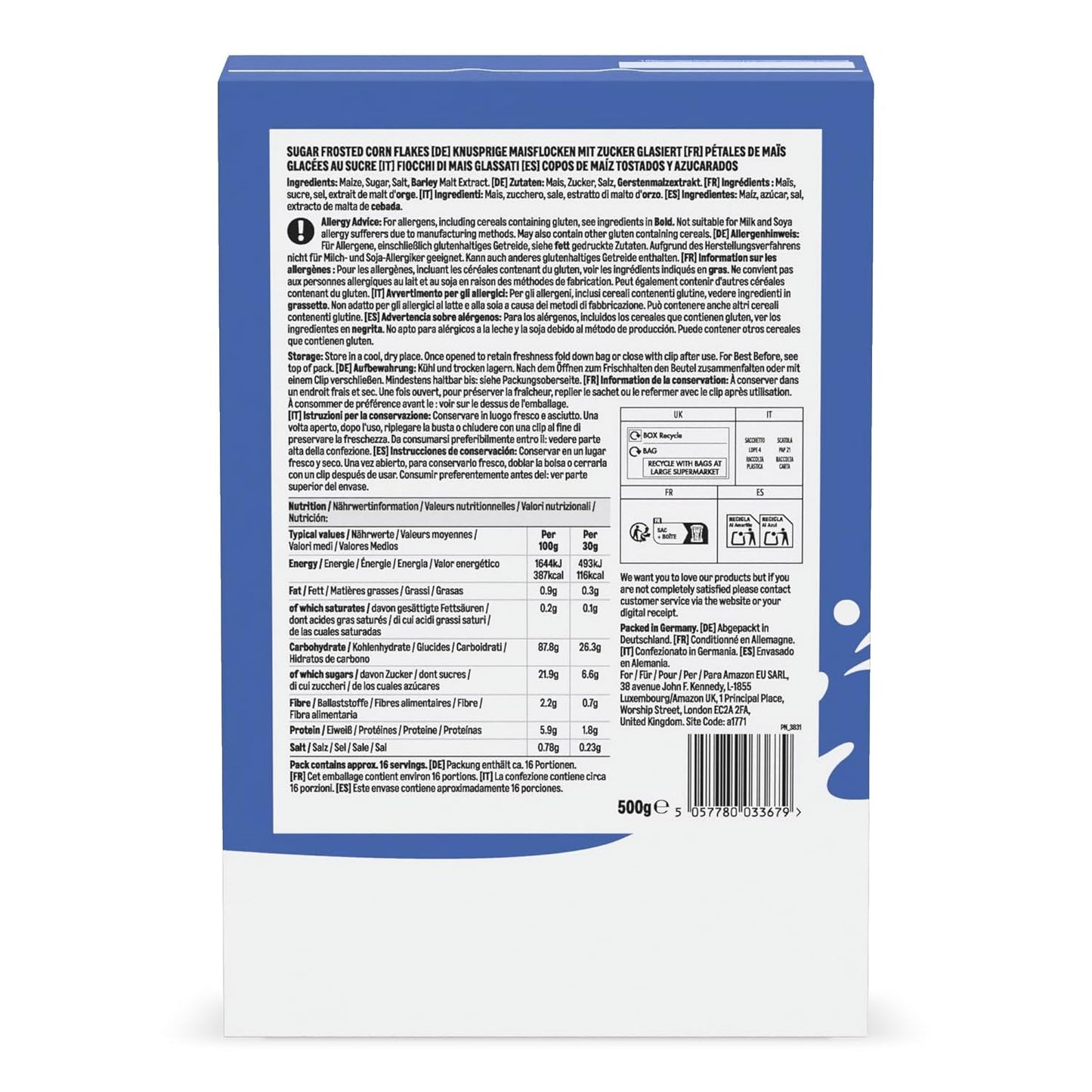Fling med glaserade flingor från Amazon, 500g