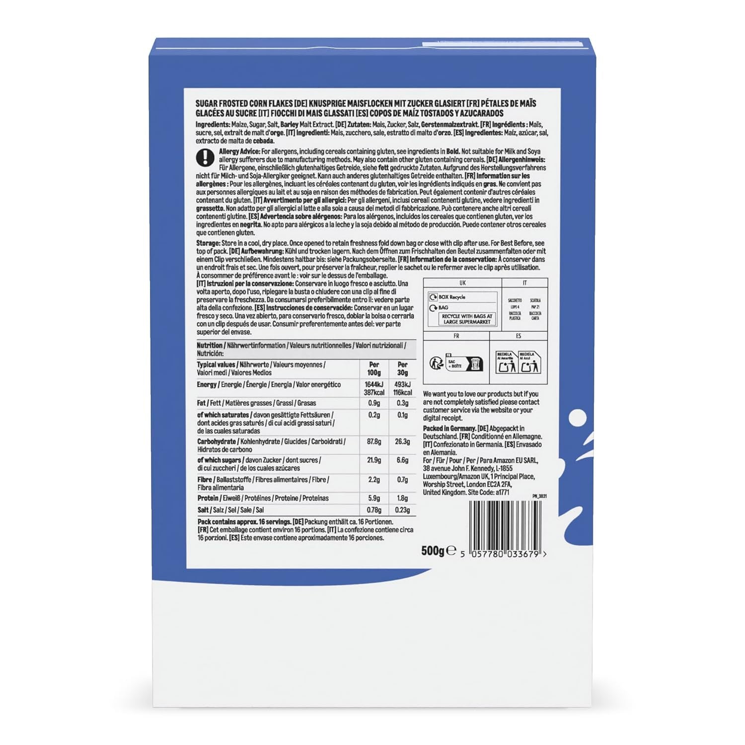 Fling med glaserade flingor från Amazon, 500g