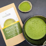 Premium Matcha Tea Japan 100 g - Laboratorietestat - Ceremoniellt Matcha-pulver för att göra Umami Matcha, 100 % naturligt grönt te-pulver, perfekt för Matcha Latte, Teaclub