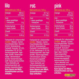 Decocino Neon matfärgningsset - 3 delar - röd, rosa, lila - högdosfärgad matfärg - för färgning av kakor, muffins, muffins - smakfritt