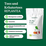 Oh My Fruit BIO fruktte 100 g (50 koppar) | Lös fruktte med äpplen, hibiskus, hallon, apelsiner och steviablad REPLANTEA