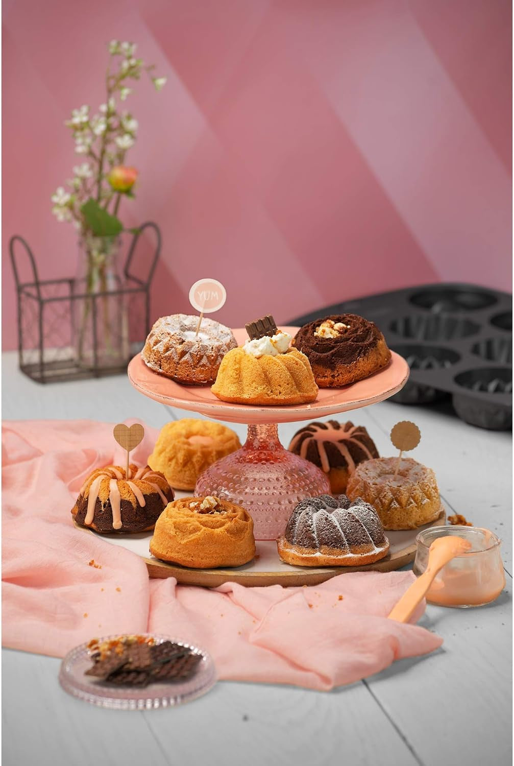 Pan för 9 muffins Gugelhupf Original Kaiser Inspiration, 38 X 27 cm, non-stick belagd Naty Shop