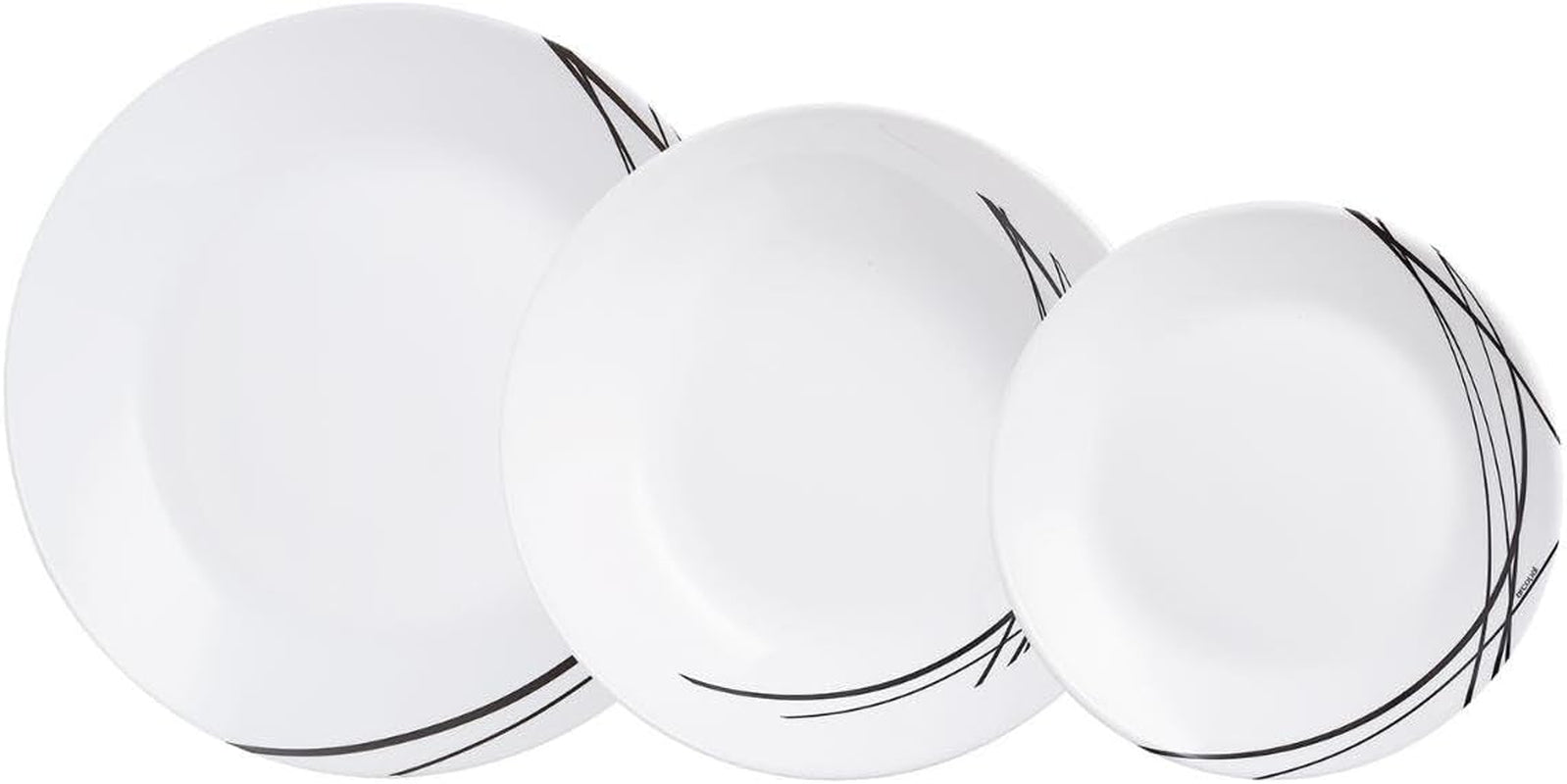 Extra starkt servisset i opalglas för 6, BPA-fritt, 18 delar