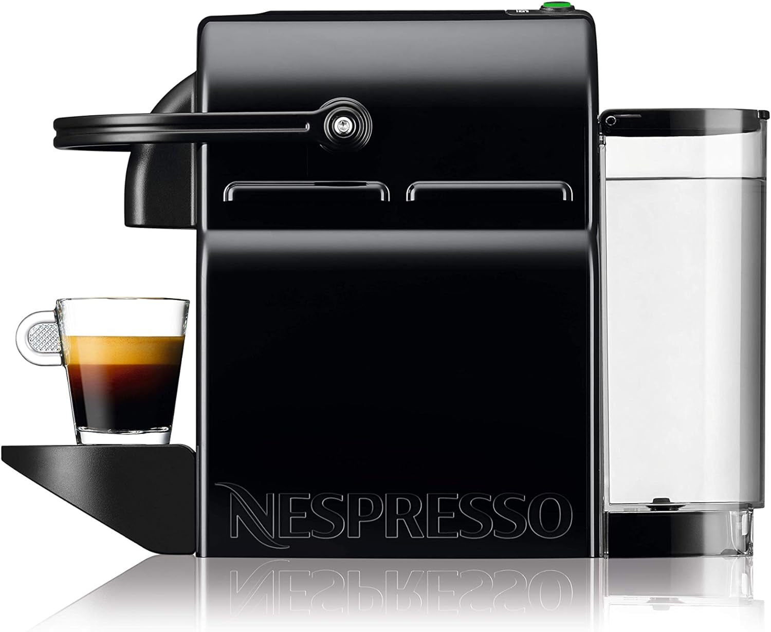 Nespresso kapsel espressomaskin De'Longhi EN 80.B Inissia, högtryckspump och energisparfunktion, automatisk avstängning efter 9 minuter, koppvolym för espresso och lungo, 0,7 l vattentank, svart