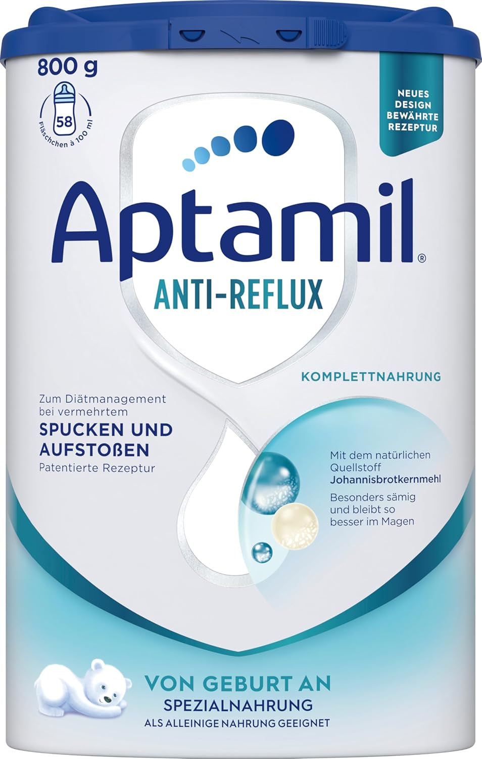 Aptamil Anti-Reflux - Komplett formel från födseln Kosthantering Kräkningar & uppstötningar Babymat Mjölkpulver 1 x 800g