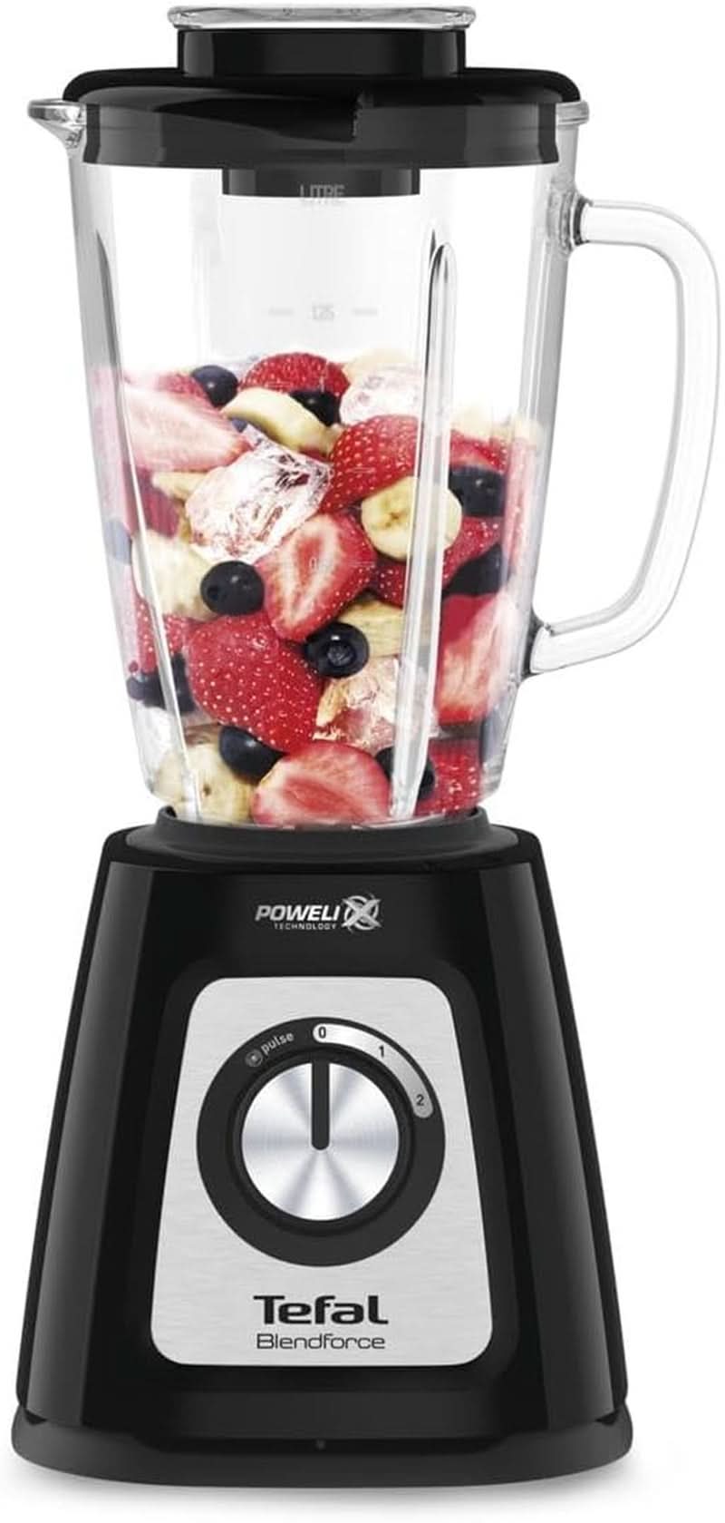 Tefal BL435831 BL4358 Standmixer, glas, 1,75 liter, Schwarz Kitchen Naty Shop
